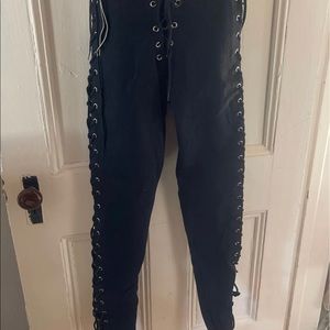 Fredrick’s of Hollywood lace up jeans 7